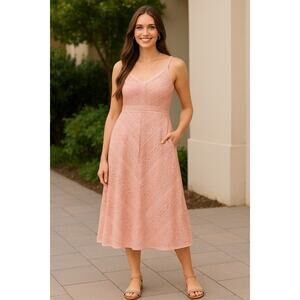 NWT Torrid Midi Lace Skater Dress - Impatiens Pink - Size 2X